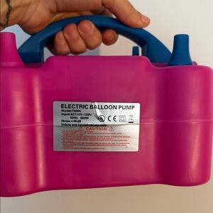 Pink Electric Balloon Pump